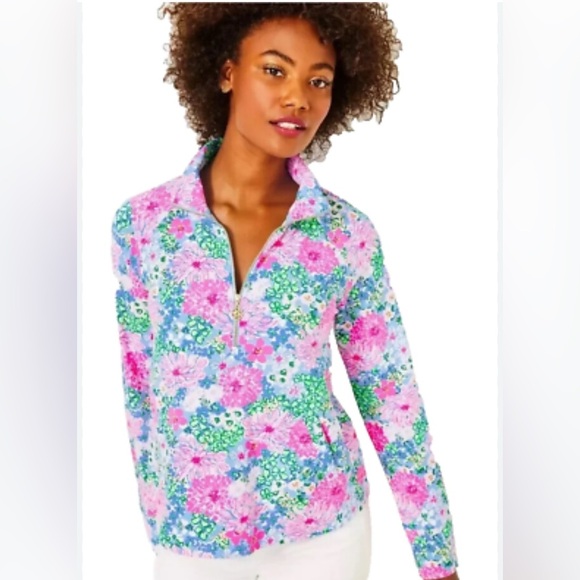 Lilly Pulitzer Tops - NWOT Lilly Pulitzer Melana Popover Luxletic Medium UPF 50 Item# 2M